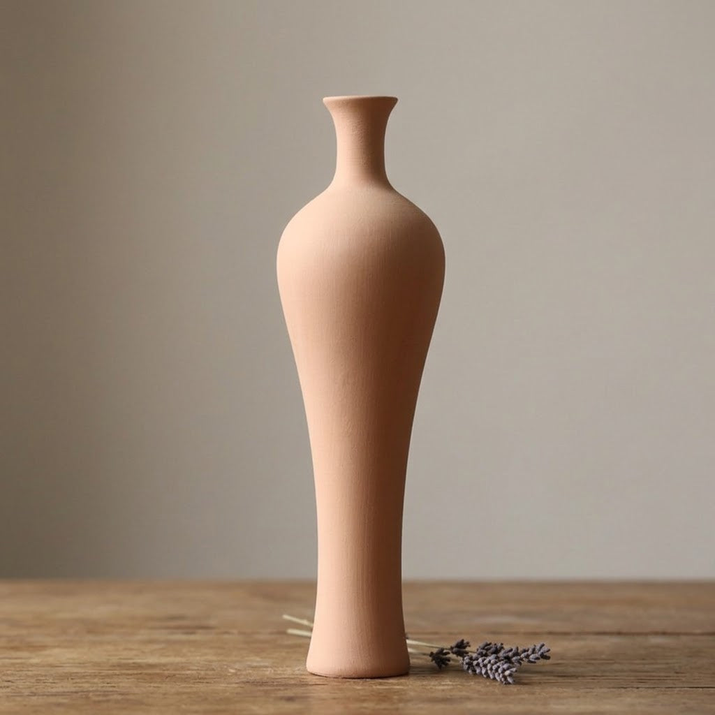Organic Contour Clay Vase