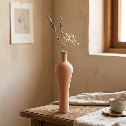 Organic Contour Clay Vase