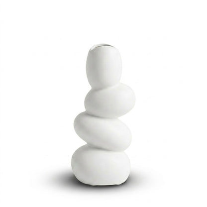Modern Stacked Cobblestone Ceramic Vase