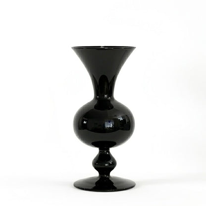 Vintage Noir Curvy Glass Vase