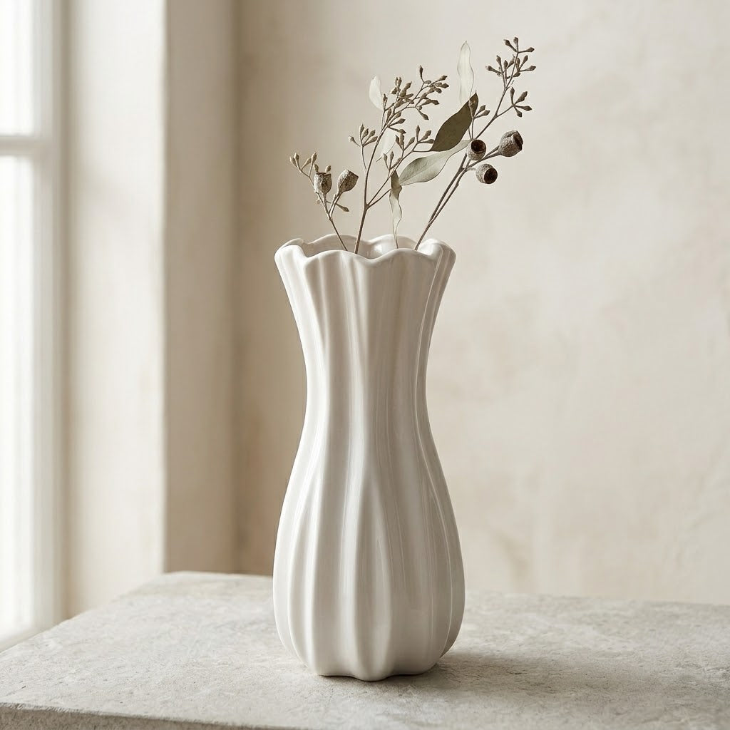 Athena Glossy Ceramic Vase