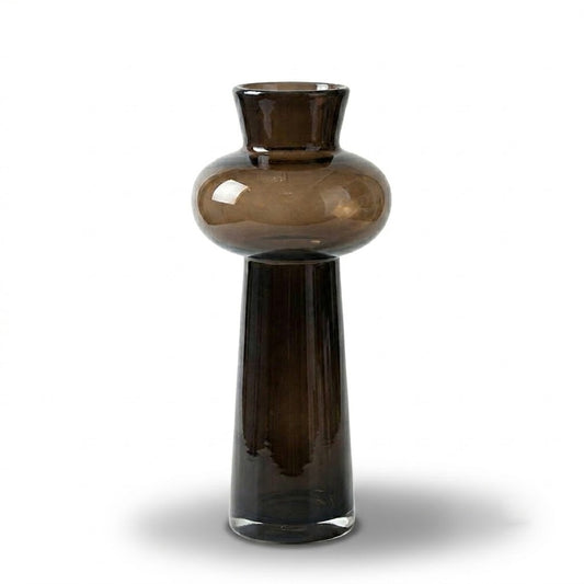 Retro Smoked Glass Vase